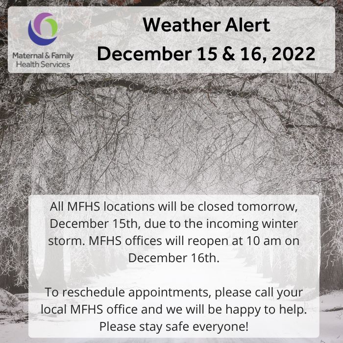 MFHS Weather Alert: December 15 & 16 Featured Image