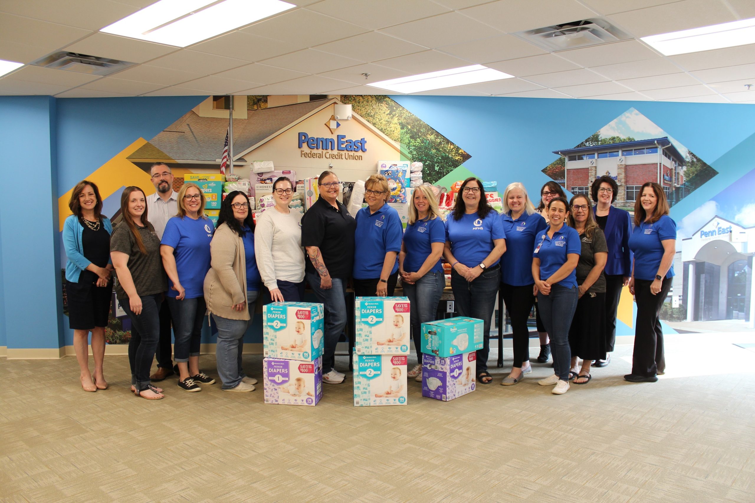 Penn East FCU dona 21.000 pañales y toallitas para bebés a familias necesitadas Featured Image